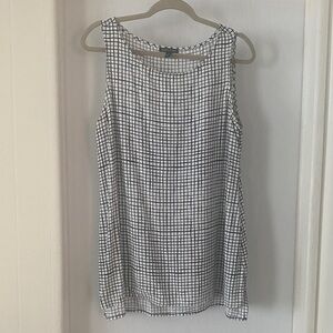Eileen Fisher Black and White Windowpane Tunic